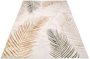 Kremowy dywan w liście w stylu glamour - Oros 5X