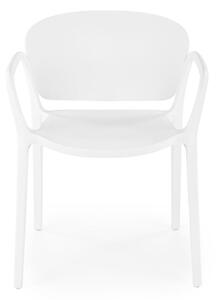 Białe minimalistyczne krzesło ogrodowe - Orlo