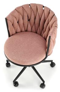Różowy nowoczesny fotel obrotowy - Ermo