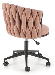 Różowy nowoczesny fotel obrotowy - Ermo