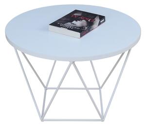 Biały okrągły stolik kawowy - Boreko 5X