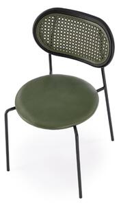 Zielone minimalistyczne krzesło tapicerowane - Omix