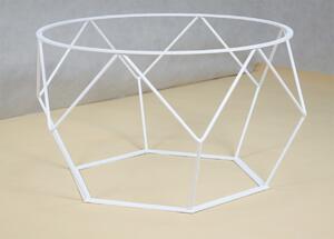 Biały okrągły stolik kawowy - Borix 5X