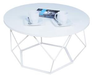 Biały okrągły stolik kawowy - Borix 5X