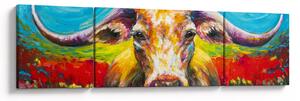 Obraz - Malowana krowa (170x50 cm)
