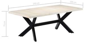Stół z drewna mango Kalis 4X – biały