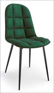 Stylowe tapicerowane krzesło pikowane Volter- zielony
