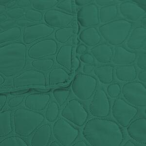 Zielona narzuta z wzorem STONE Rozmiar: 220 x 240 cm
