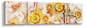 Obraz - Słoneczniki, malarstwo (170x50 cm)