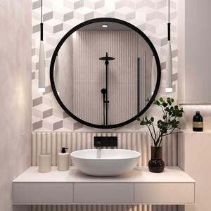 Lustro Cornice w Ramie Czarnej 50 cm
