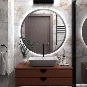 Lustro Cornice Metal LED Rama Stal 50 cm Neutralna