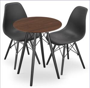 Zestaw stół kuchenny jesion 60 cm z 2 krzesłami - Osato 3X 2 kolory