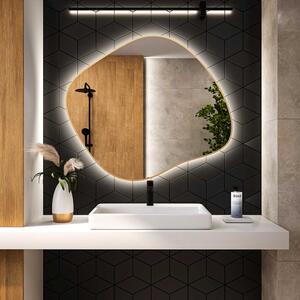 Lustro Nieregularne Led STAIN III 50 x 43 cm Biały Ciepła