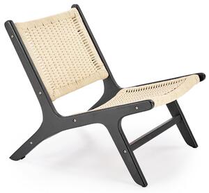 Rustykalny drewniany fotel wypoczynkowy - Temires 4X