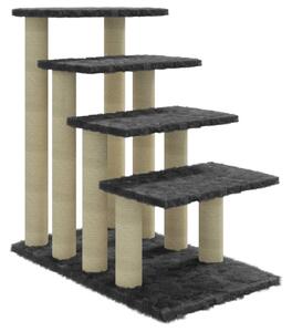 Drapak dla kota z sizalowymi słupkami, ciemnoszary, 63 cm