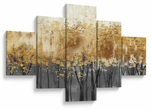 Obraz - Złote drzewa (125x70 cm)