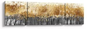 Obraz - Złote drzewa (170x50 cm)