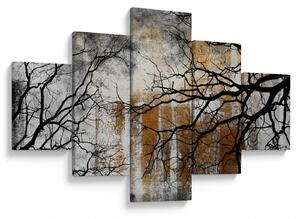Obraz - Sylwetki drzew (125x70 cm)