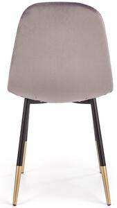 Krzesło tapicerowane K379 glamour - popielate