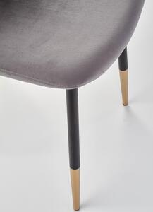 Krzesło tapicerowane K379 glamour - popielate