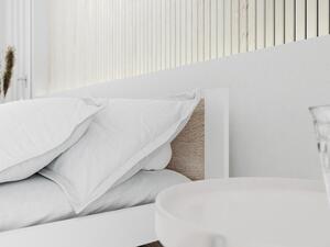Łóżko IKAROS 120 x 200 cm, białe/dąb sonoma Stelaż: Ze stelażem listwowym rolowanym, Materac: Bez materaca