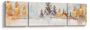 Obraz - Akwarelowy las (170x50 cm)