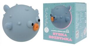 Lampka nocna dla dzieci bezprzewodowa RGBW niebieska rybka rozdymka LED 1.36W Mary's