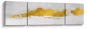 Obraz - Złote i szare pociągnięcia (170x50 cm)