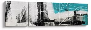 Obraz - Turkusowa abstrakcja (170x50 cm)