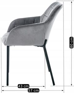 Krzesło tapicerowane do jadalni k305 szare