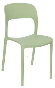Zielone minimalistyczne krzesło sztaplowane szałwia H5-Z34