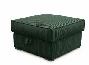 Taboret SMART COSARO XL z miejscem do przechowywania 71x71 cm, ciemnozielony