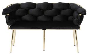 MebleMWM sofa glamour / czarny welur CHIC
