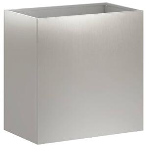 Doniczka ogrodowa srebrny 50 x 30 x 40 cm Stal nierdzewna