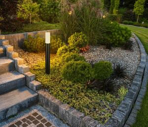 Muggia OFL-2764-L lampa stojąca ogrodowa czarna 80cm z białym kloszem IP54 1xE27