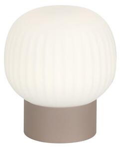 MONTES lampa stołowa biały ryflowany klosz LED 6W CCT wykończenie jasny brąz TB-02217-1-BRO