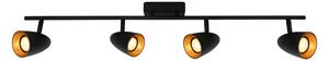 TINO lampa sufitowa ze spotami czarno-złotymi 4xGU10 SPL-36748-4-BK-GD