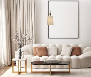 MOREN lampa wisząca podstawa złota z porcelaną abażur morelowy 22cm 1xE27 PND-84678D-AB