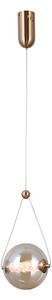 RASTIA lampa wisząca klosz kula 15cm szkło amber LED 6W 3000K PND-34361-S-HBR-AMB