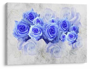 Obraz - Niebieskie róże (70x50 cm)