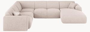 Panoramiczna sofa narożna Chenille Nolio (6-osobowa)