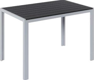 Stó ogrodowy 110×70×73cm - Blat WPC - Aluminiowa rama - Prostoktny - Odporny na warunki atmosferyczne - Do ogrodu, na taras i balkon