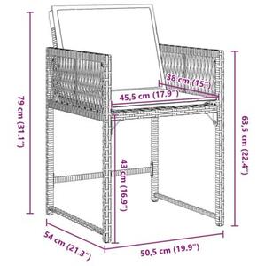 Zestaw Mebli Ogrodowych Komplet Jadalniany 5-Częściowy Beżowy Rattan Na Taras Balkon Ogród