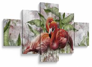 Obraz - Flamingi (125x70 cm)