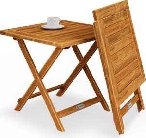 CASARIA® Stolik boczny drewniany W peni zmontowany Skadany 80 kg Balkon