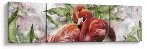 Obraz - Flamingi (170x50 cm)