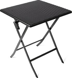 Stó ogrodowy 13006, HDPE, rattanowy, kwadratowy, 61,5 x 61,5 x 73 cm