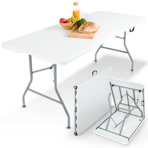 AREBOS skadany stó bufetowy 182x74x74 cm | stó ogrodowy dla 8 osób, biay
