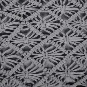 Poduszka podłogowa puf kwadratowa podnóżek bawełniana szara Berrechid Beliani