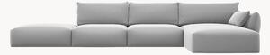 Sofa narożna z weluru Matera (5-osobowa)